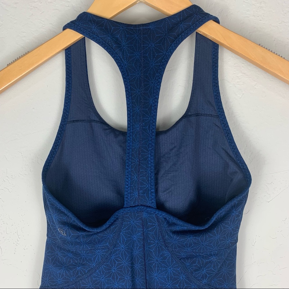 Lululemon Power Up Tank II in Sashiko Star Inkwell Rugged Blue Size 4 - Picture 7 of 10